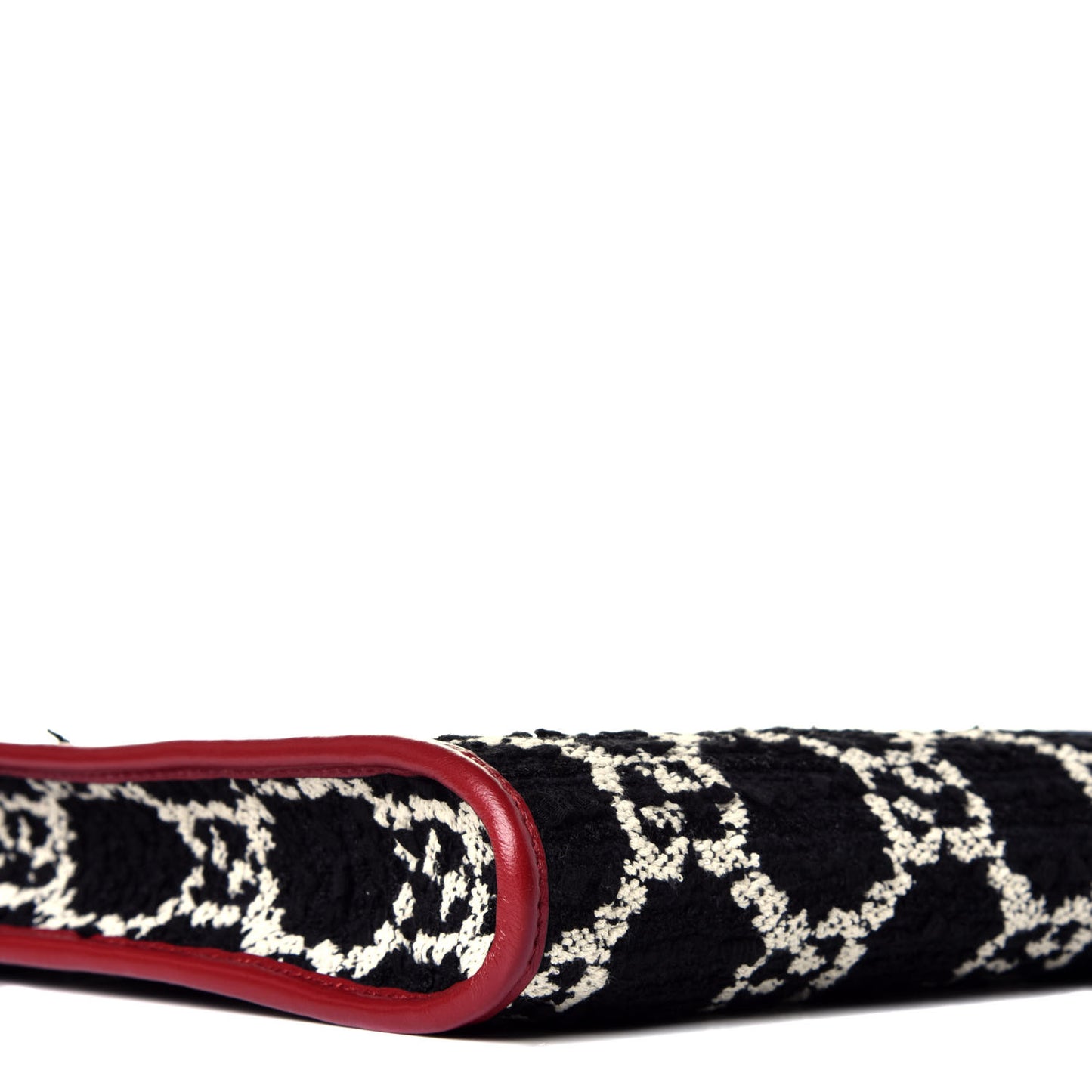 Tweed GG Monogram Large Rajah Chain Tote Romantic Cherry Black White