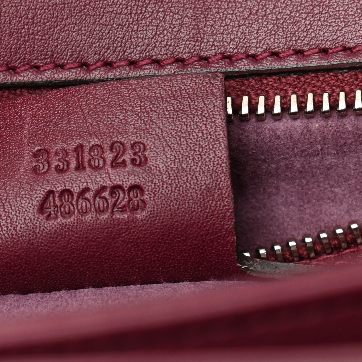 Regent Calfskin Small Lady Lock Briefcase Clutch Purple Wine