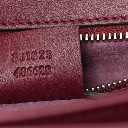 Gucci Regent Calfskin Small Lady Lock Briefcase Clutch Purple Wine 7 of 12