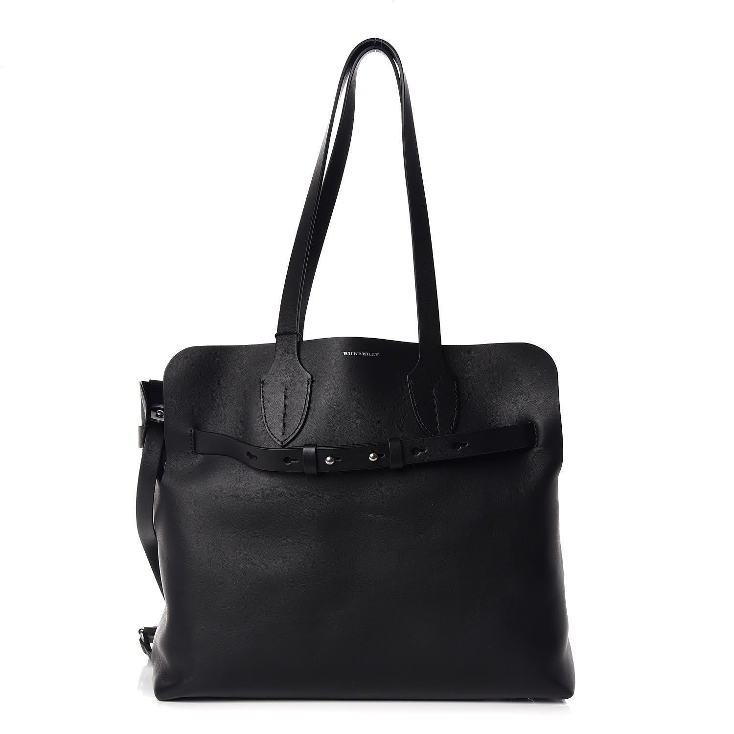 Burberry Soft Smooth Calfskin Medium Tote Black 3 of 11
