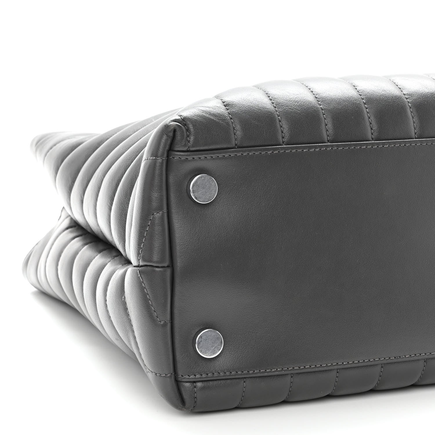 Saint Laurent Calfskin Y Quilted Monogram Large Loulou Shopper Storm 8 of 9