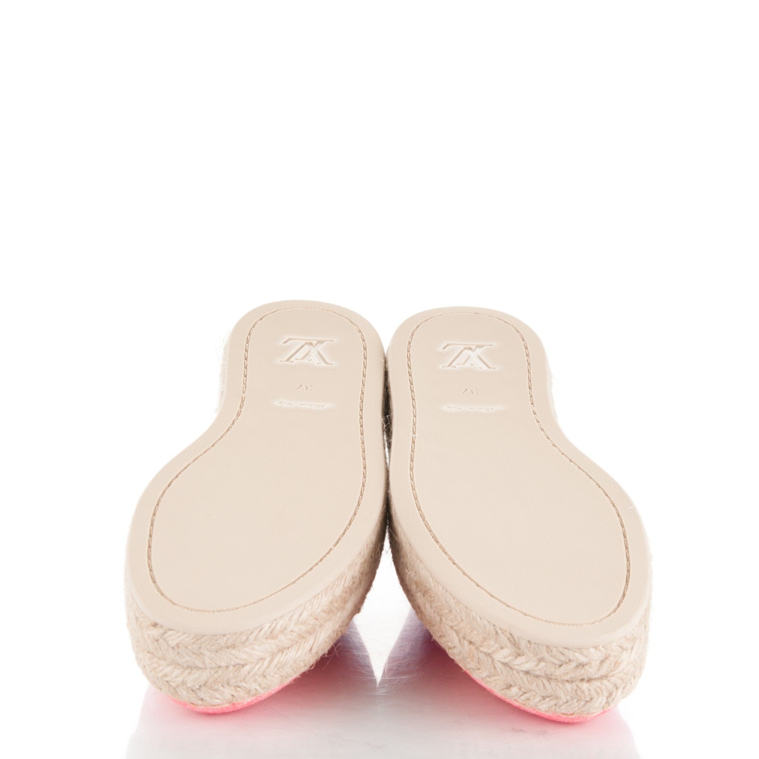 Louis Vuitton Canvas Blue Shore Espadrille Flats 37 Corail 5 of 8