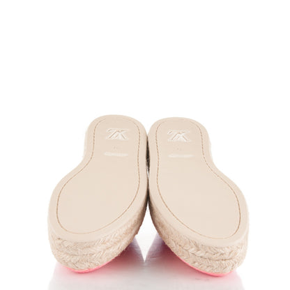 Louis Vuitton Canvas Blue Shore Espadrille Flats 37 Corail 5 of 8