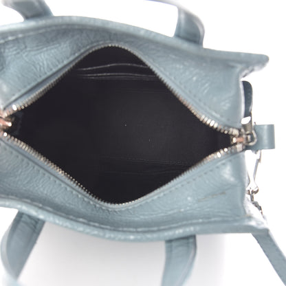 Balenciaga Agneau Arena XXS Bazar Shopper Tote Bleu Gris 5 of 18