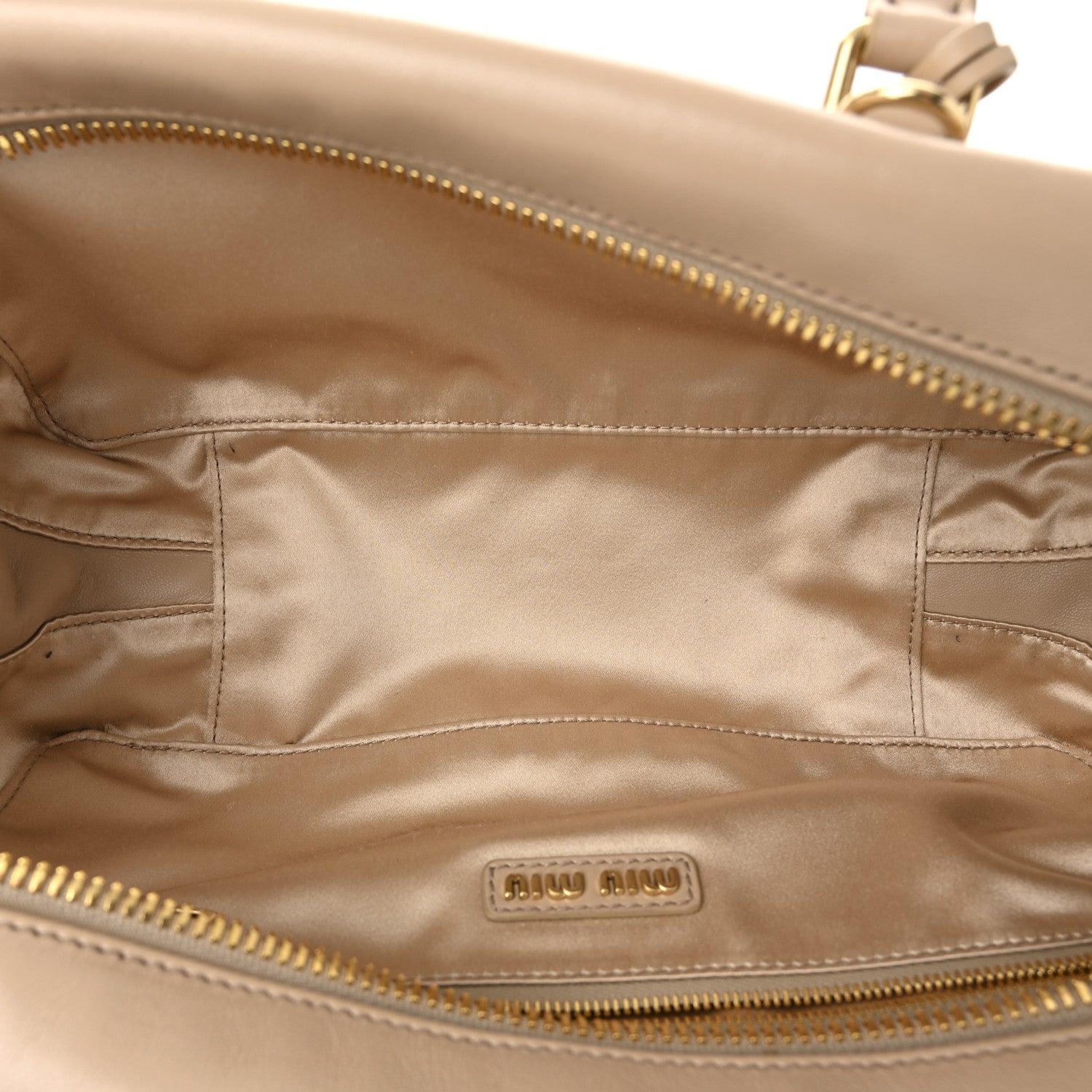 Miu Miu Nappa Matelasse Large Arcadie Top Handle Bag Sabbia 5 of 10