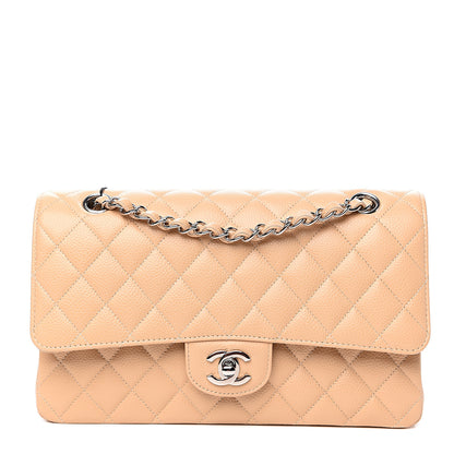 Chanel Caviar Quilted Medium Double Flap Beige 1 of 9