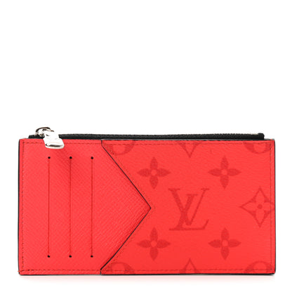 Louis Vuitton Taigarama Coin Card Holder Fire Red 1 of 7