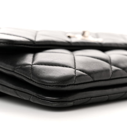 Chanel Lambskin Quilted Double Sided Clutch With Chain Black 11 of 12