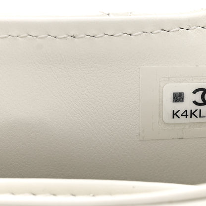 Chanel Shiny Aged Calfskin Quilted Mini Nano Kelly Shopper White 7 of 12