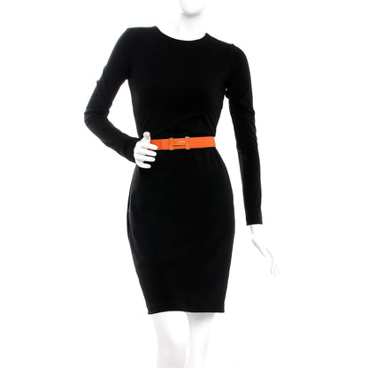 Hermes Swift Togo 32mm Quizz H Belt 90 Chocolate Orange 3 of 14