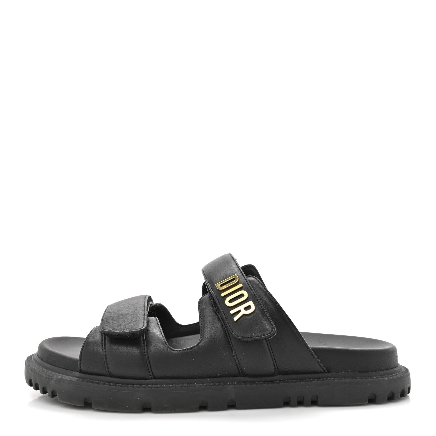 Christian Dior Lambskin Dioract 10mm Sandals 39 Black 1 of 10