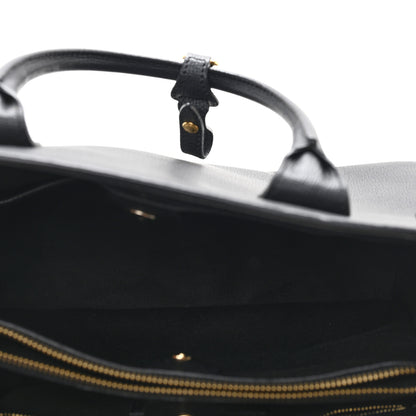 Burberry Derby Calfskin House Check Medium Banner Tote Black 5 of 10