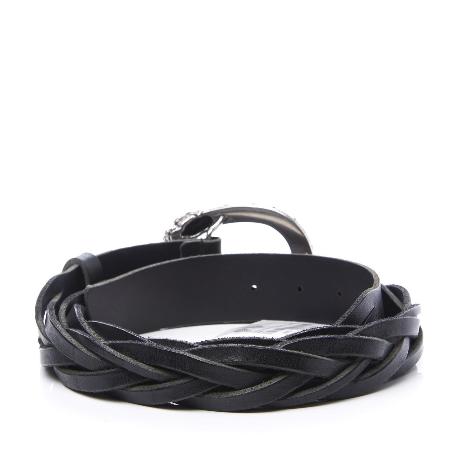 Calfskin Dionysus Braided Belt 95 38 Black