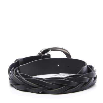 Gucci Calfskin Dionysus Braided Belt 95 38 Black 2 of 4