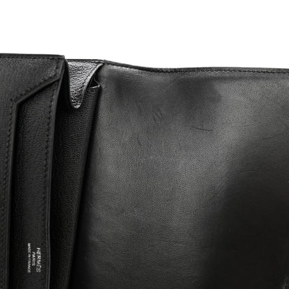 Hermes Chevre Mysore Verrou Clutch Black 9 of 14