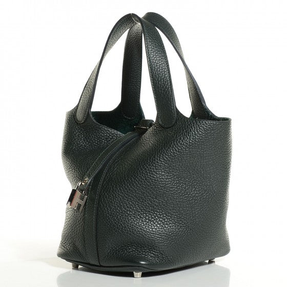 Hermes Taurillon Clemence Picotin Lock 18 Vert Fonce 3 of 30