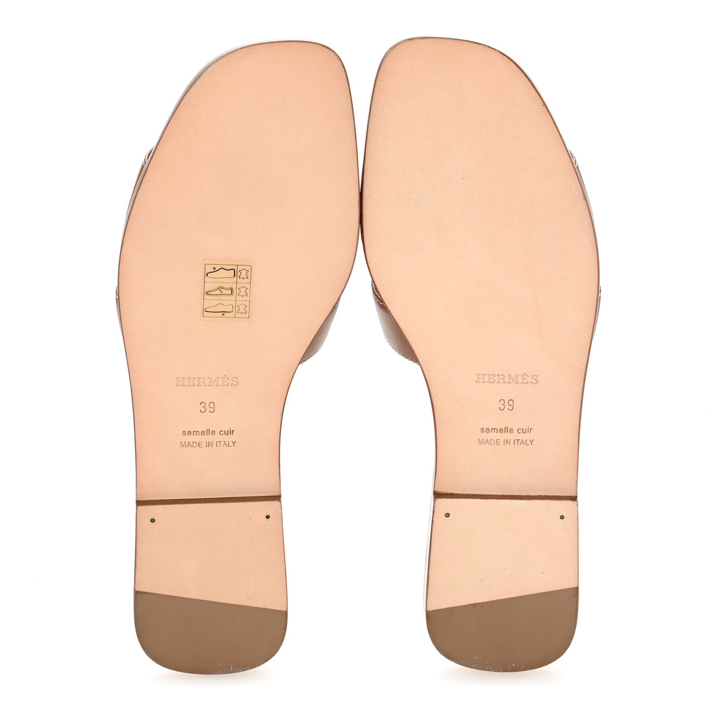 Box Calfskin Oran Sandals 39 Gold