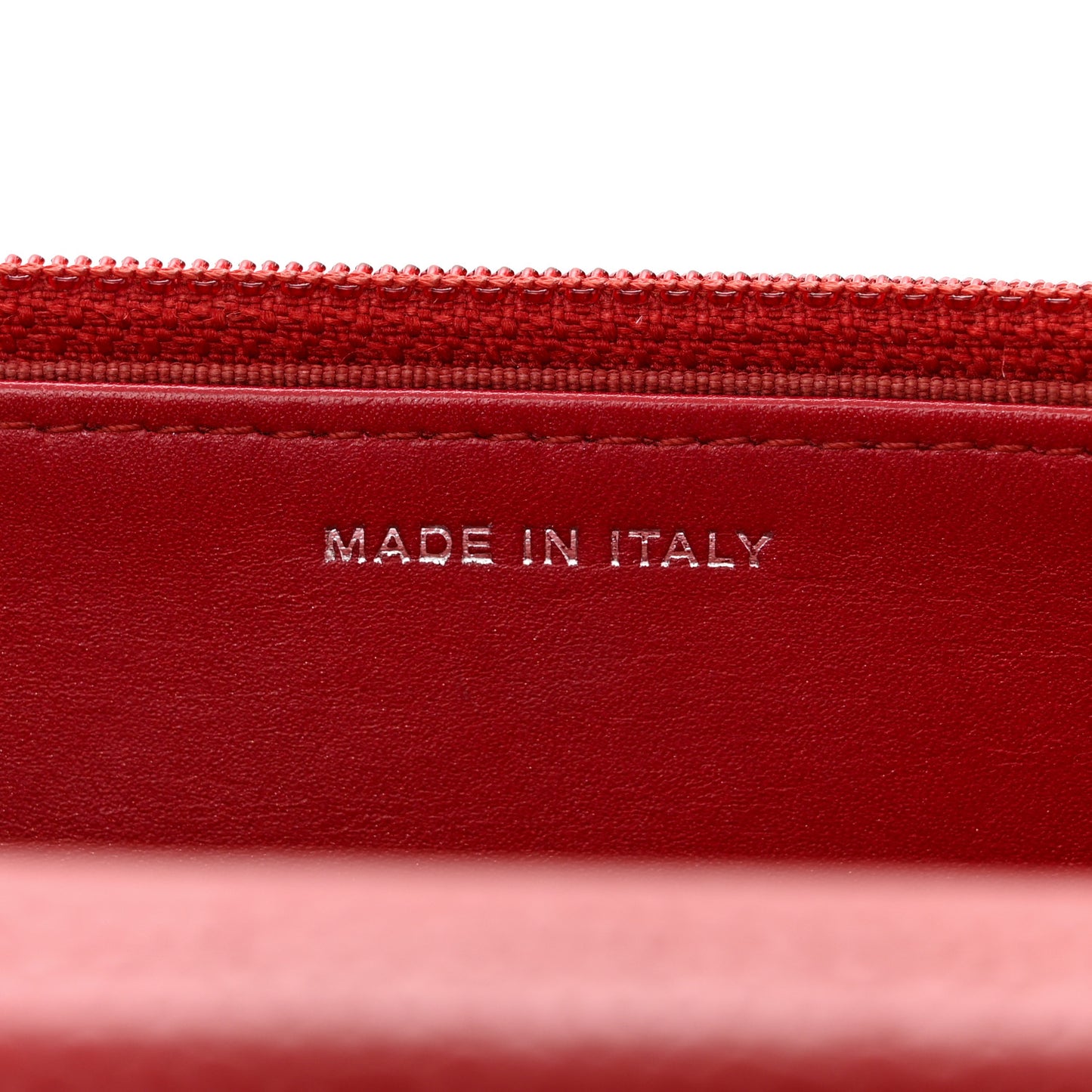 Caviar Quilted Wallet on Chain WOC Red