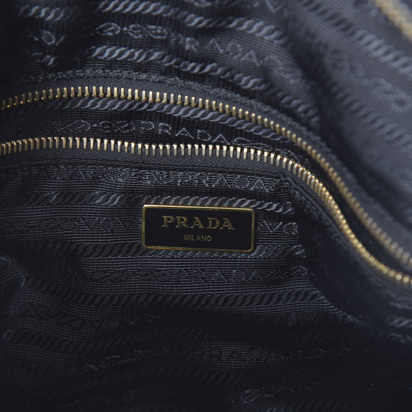 Tessuto Nylon Saffiano Shopping Tote Black