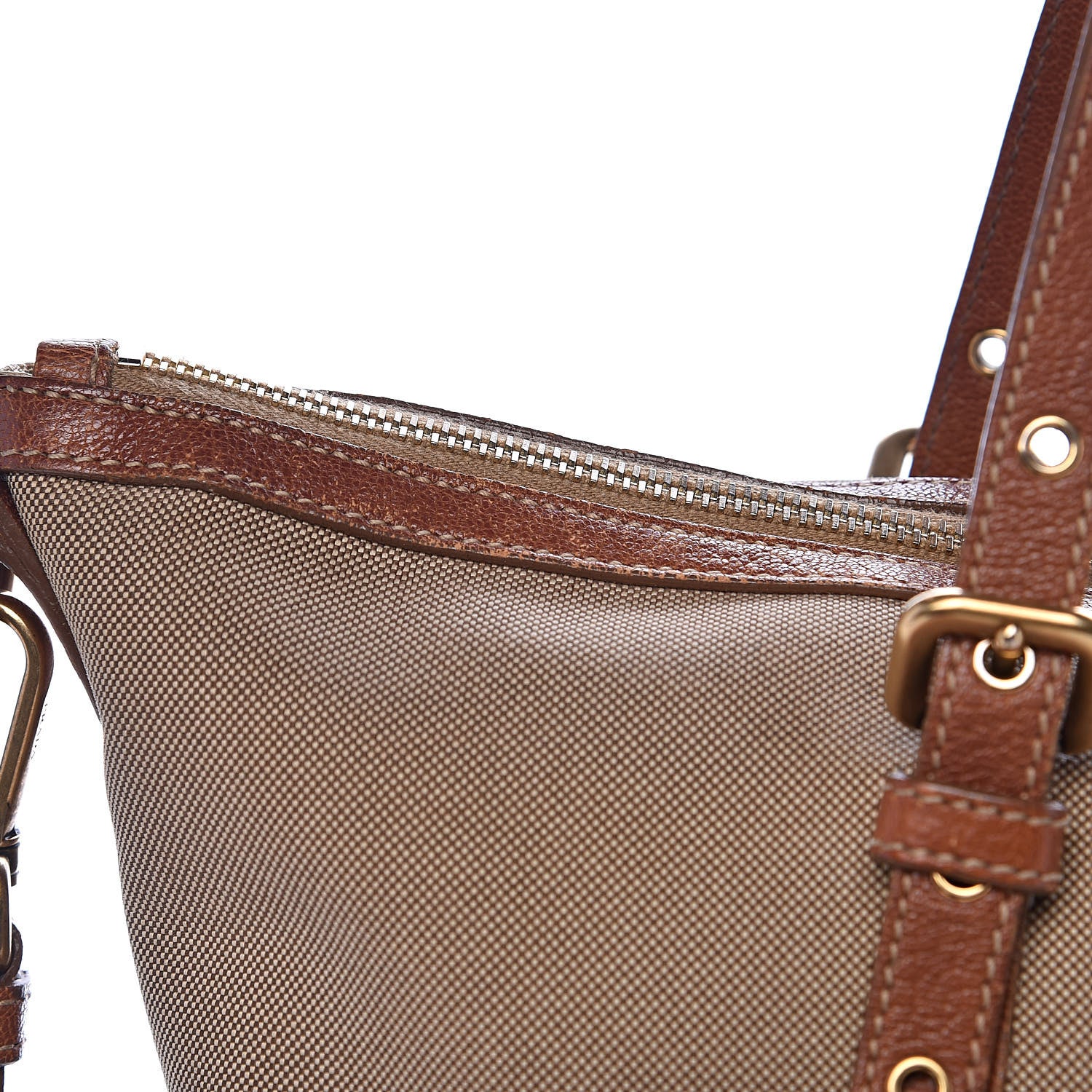 Prada Jacquard Logo Tote Corda Brandy 12 of 18