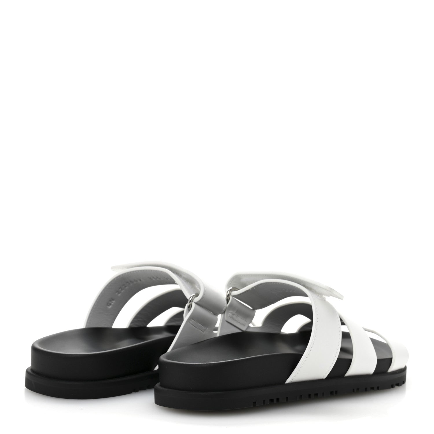 Hermes Calfskin Womens Chypre Sandals 35.5 White 5 of 10