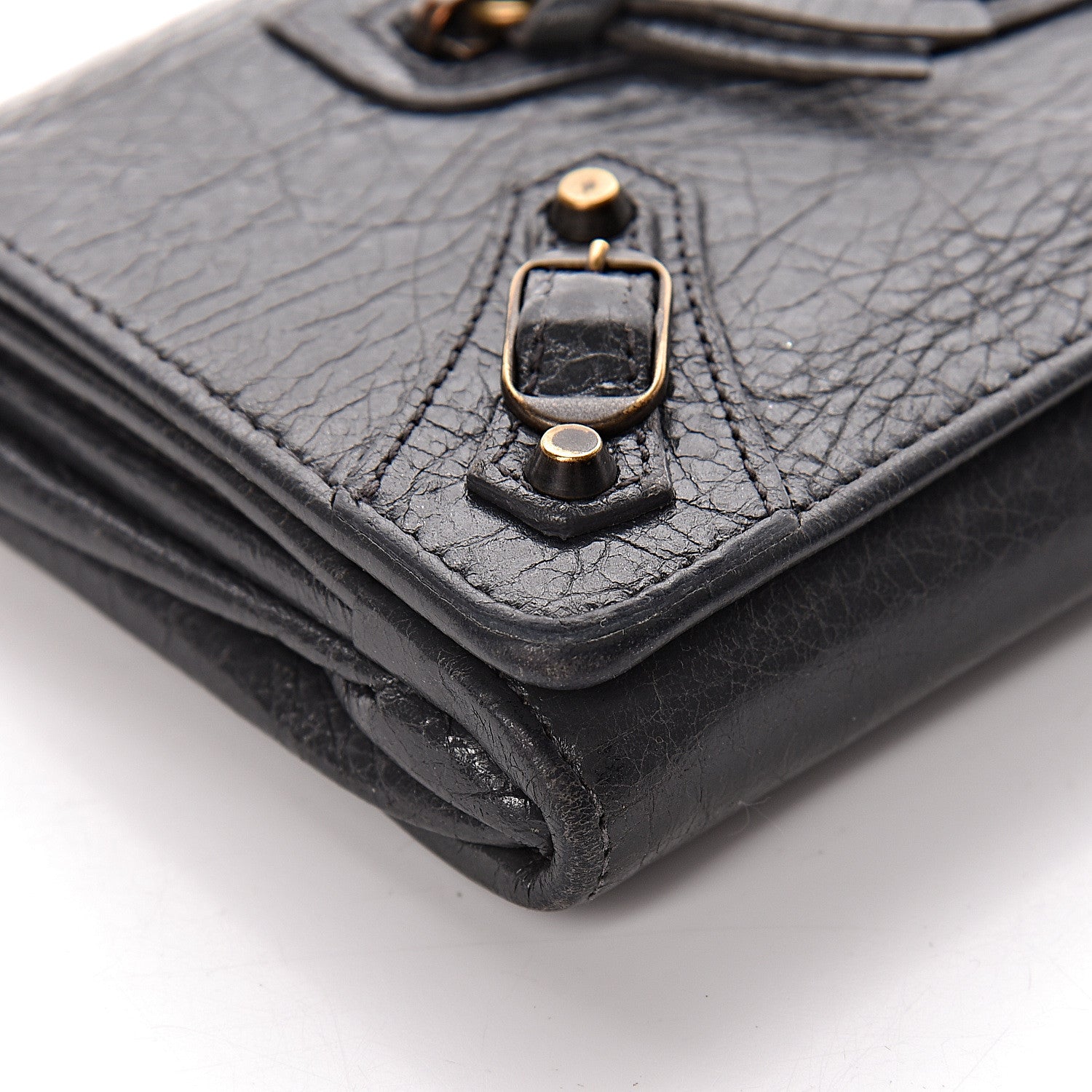 Balenciaga Agneau Classic Hardware Money Wallet Gris Fossile 8 of 11