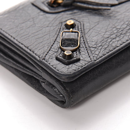 Balenciaga Agneau Classic Hardware Money Wallet Gris Fossile 8 of 11