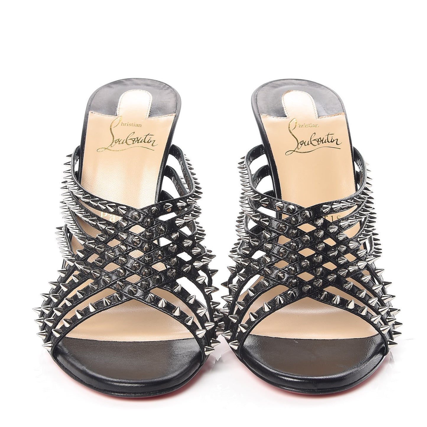 Kid Studded Marthaspike 100 Slide Sandals 39 Black Silver