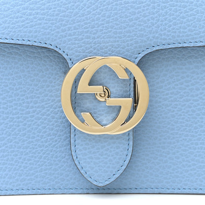 Gucci Dollar Calfskin Small Interlocking G Shoulder Bag Mineral Blue 9 of 9