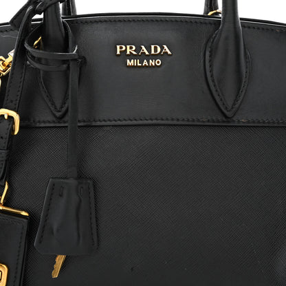 Prada Saffiano City Calfskin Small Esplanade Tote Black 12 of 27