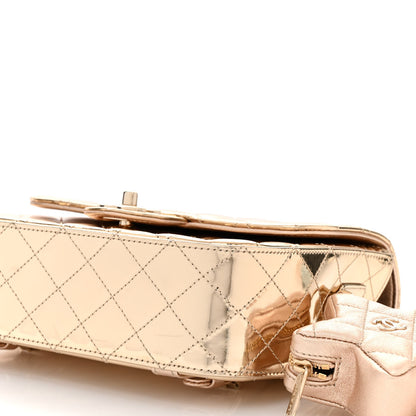 Chanel Mirror Calfskin Metallic Calfskin Quilted Hollywood Boulevard Backpack With Coin Purse Gold 11 of 11