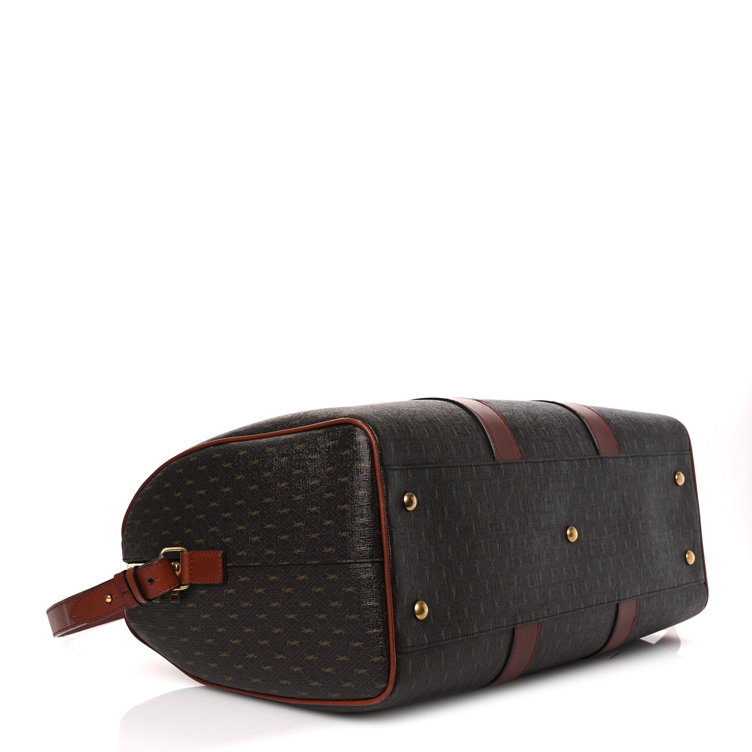 Saint Laurent Canvas Smooth Calfskin Le Monogramme 48H Duffle Chestnut 3 of 10