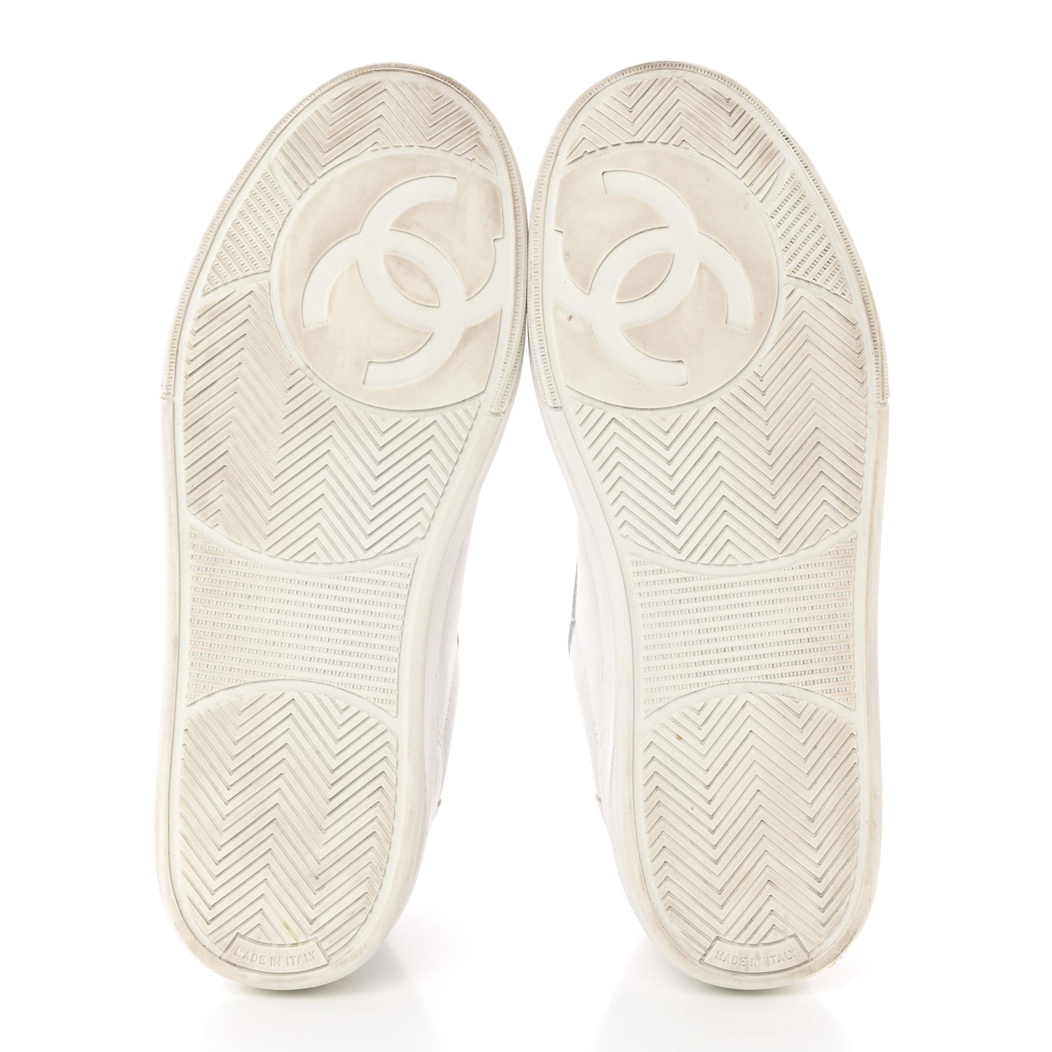 Chanel Calfskin Womens CC Logo Sneakers 37 White 5 of 16