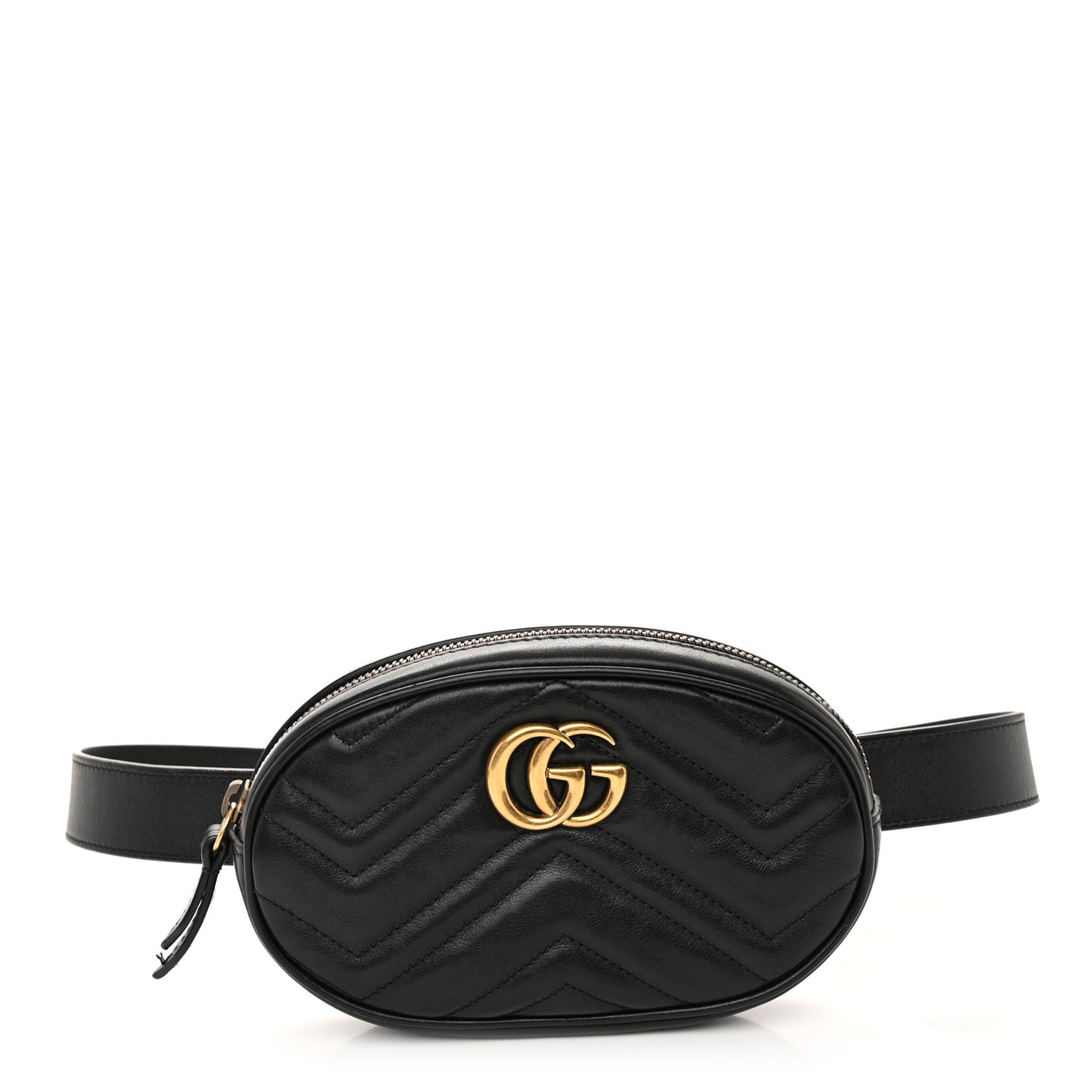 Calfskin Matelasse GG Marmont Belt Bag 85 34 Black