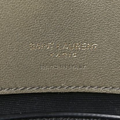 Saint Laurent Lambskin Matelasse Chevron Medium LouLou Dark Strong Moss 6 of 10