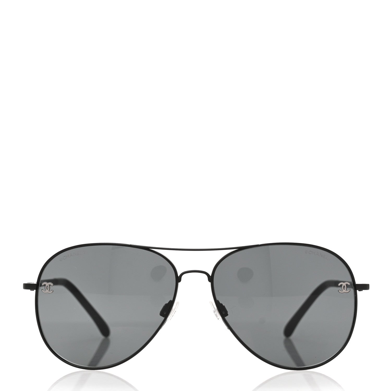 Chanel Aviator CC Sunglasses 4189-T-Q Black 2 of 7
