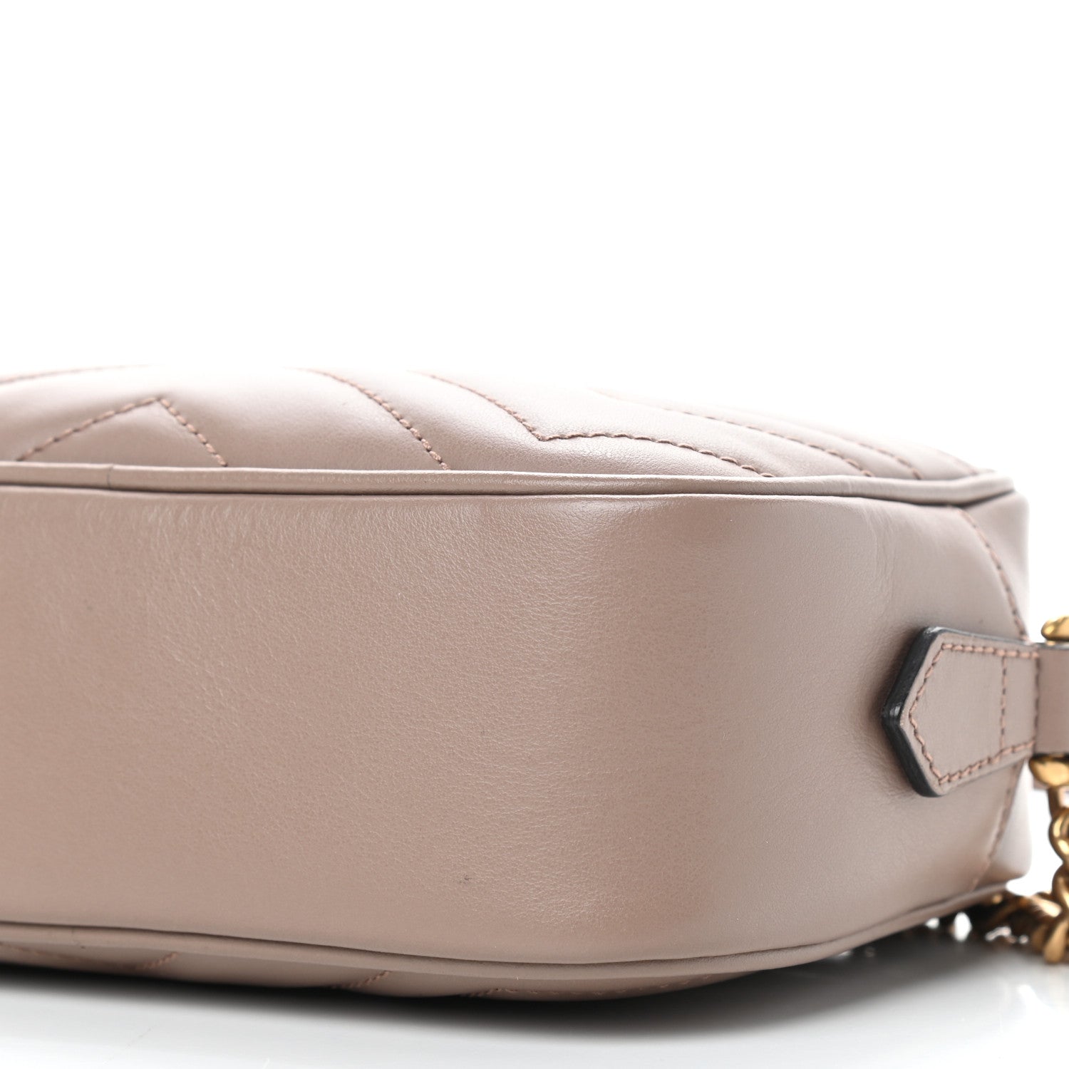 Gucci Calfskin Matelasse Mini GG Marmont Chain Shoulder Bag Porcelain Rose 9 of 9