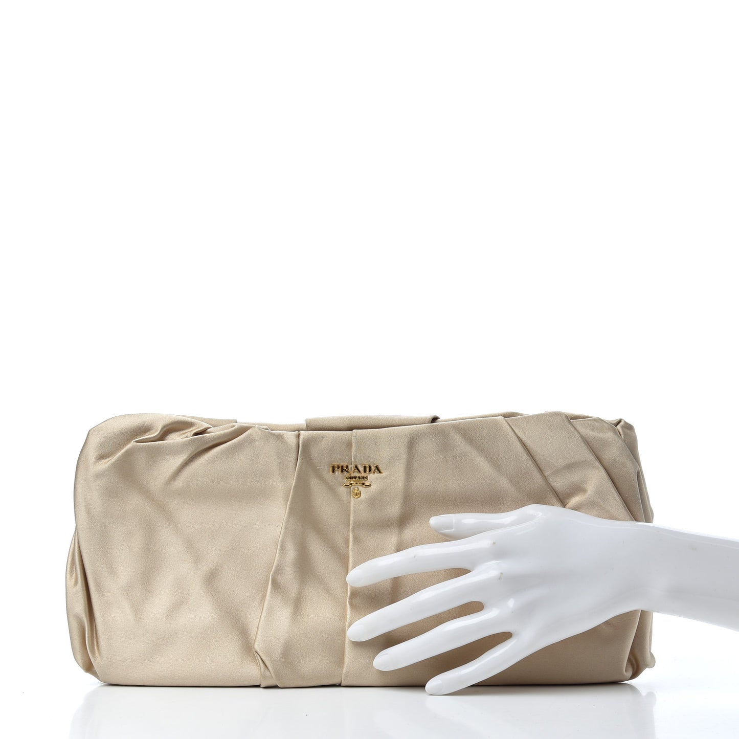 Satin Clutch Sabbia
