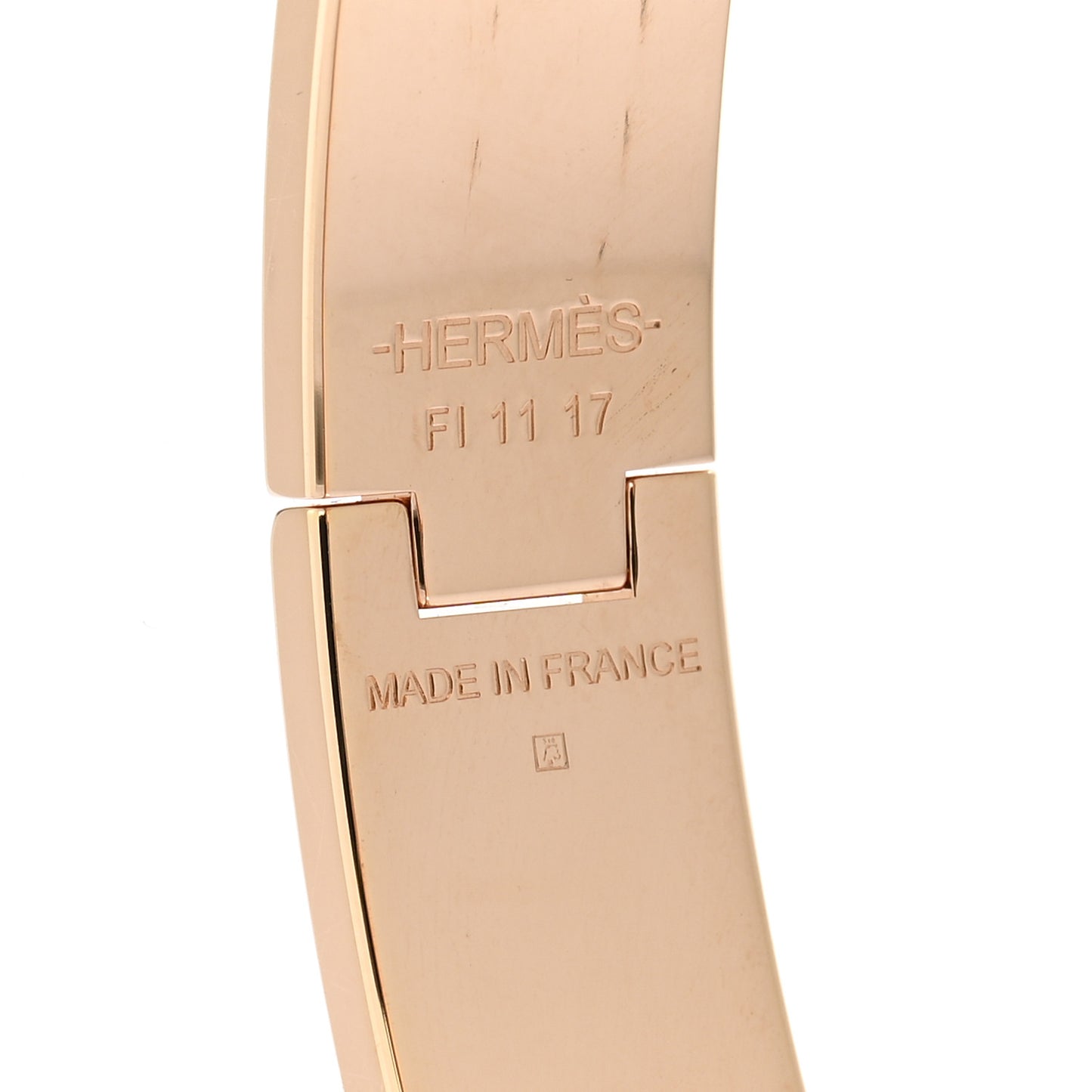 Enamel Narrow Clic Clac H Bracelet PM White