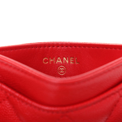 Chanel Caviar Quilted Card Holder Red 6 of 8