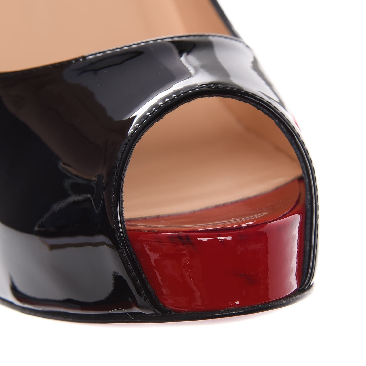Christian Louboutin Patent New Very Prive 120 Pumps 40 Black Red 9 of 12