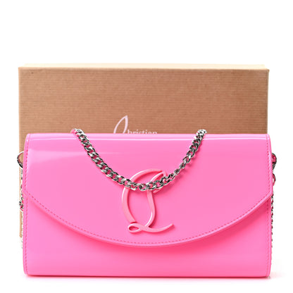 Christian Louboutin Patent Calfskin Loubi54 Crossbody Clutch Fluo Pink 10 of 10