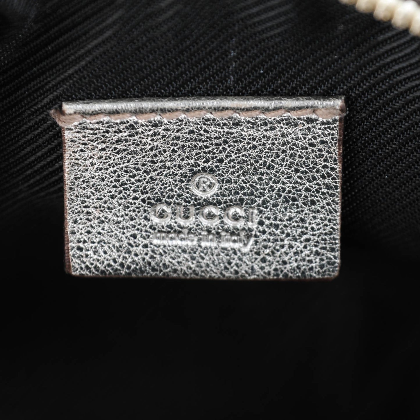 Metallic Guccissima Small Cosmetic Case Gold