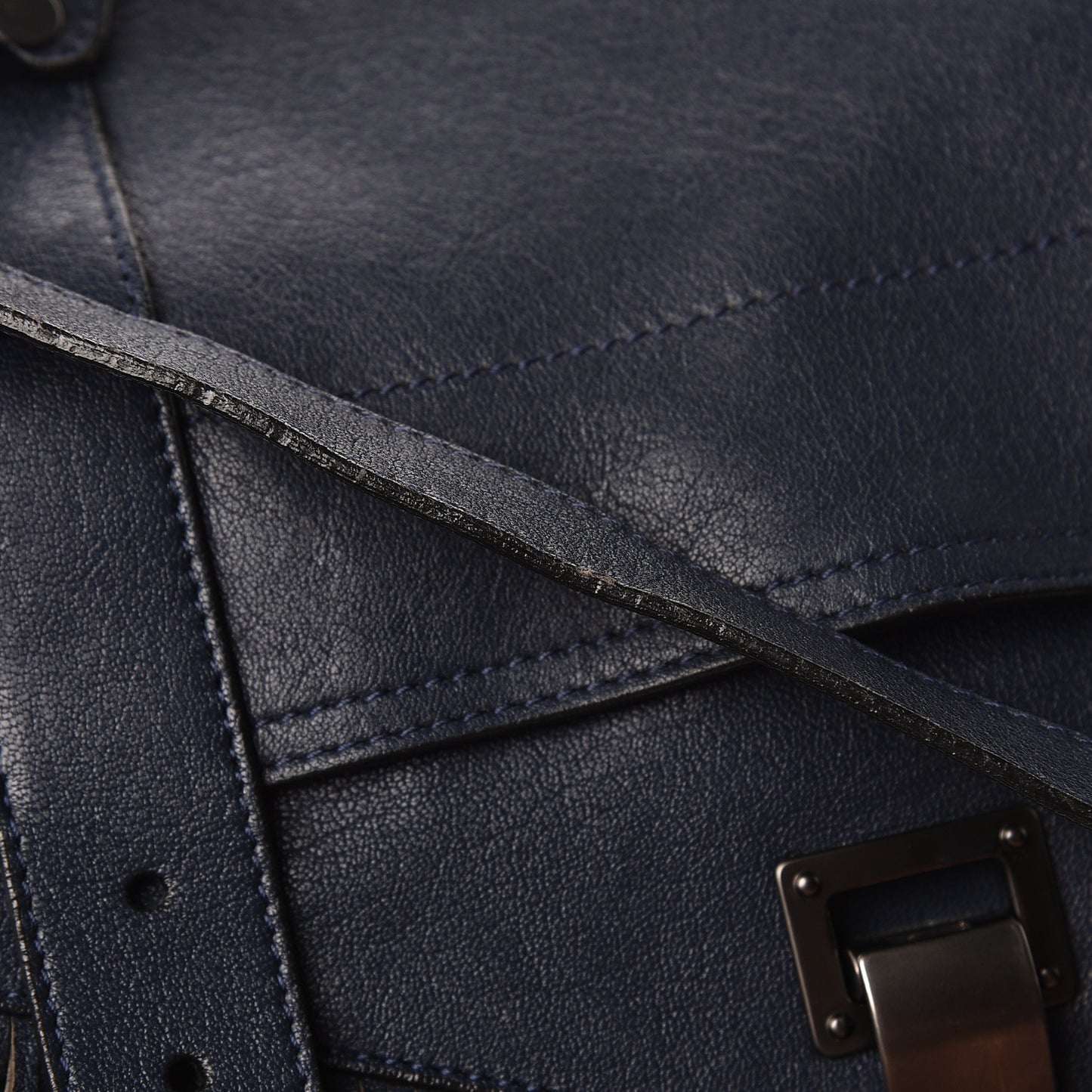 Lambskin Fringe Medium PS1 Satchel Midnight