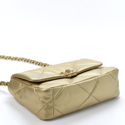 Chanel Metallic Goatskin Quilted Medium 19 Flap Gold 3 of 10