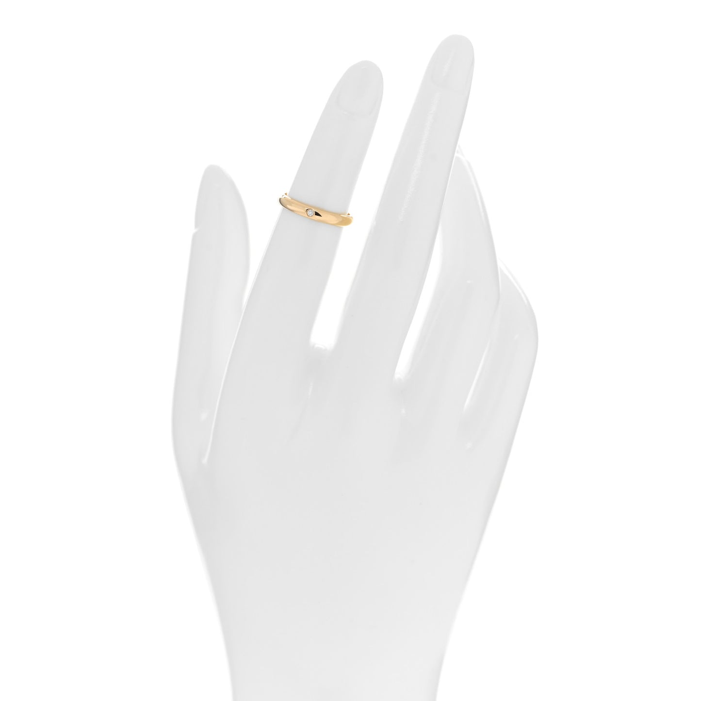 18K Yellow Gold Diamond 2.6mm 1895 Wedding Band Ring 47 4