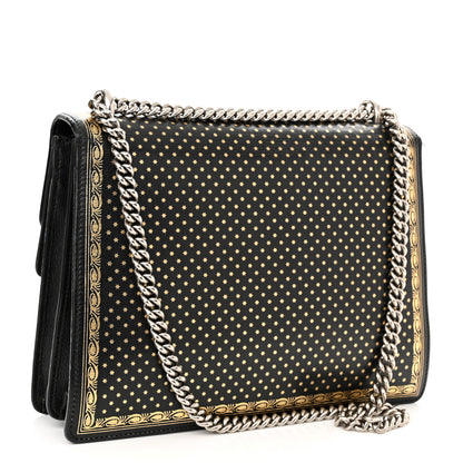 Gucci X SEGA Calfskin GUCCY Stars Medium Dionysus Shoulder Bag Black Gold 3 of 21