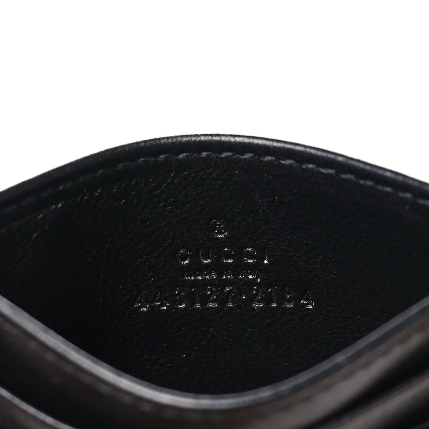 Calfskin Matelasse GG Marmont Card Holder Black