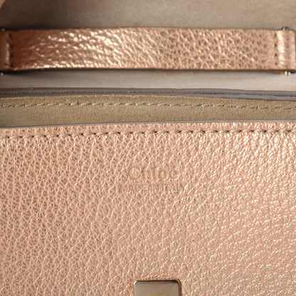 Chloe Metallic Grained Goatskin Nano Drew Shoulder Bag Abstract Gold 6 of 10