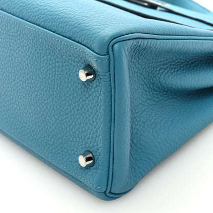 Hermes Togo Kelly Retourne 32 Turquoise 9 of 9